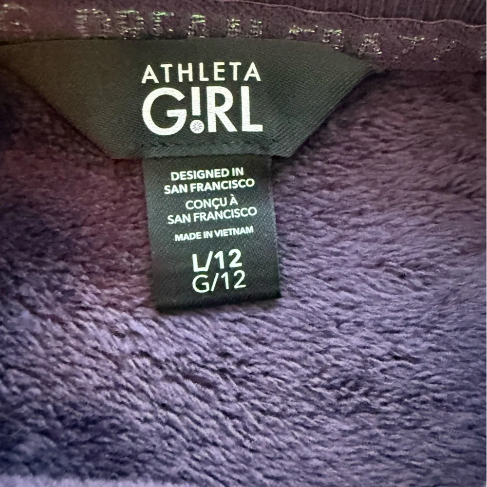 Athleta Girl Feelin’ Good Sweatshirt | L (12) Iris Purple Plush Fleece